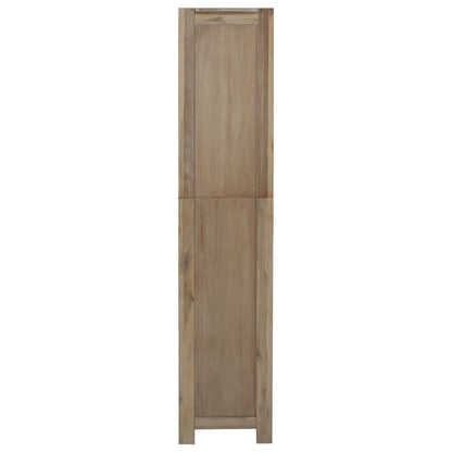 Libreria a 5 Ripiani 80x30x140 cm in Legno Massello di Acacia