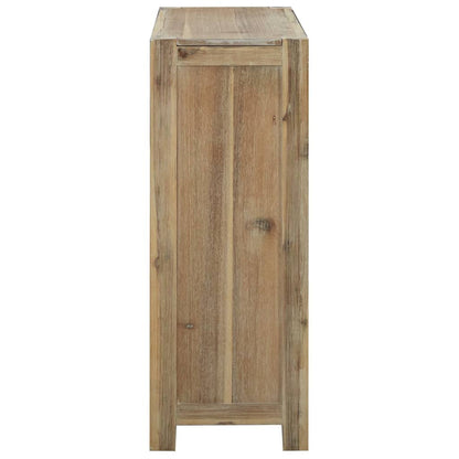 Libreria a 3 Ripiani 80x30x80 cm in Legno Massello di Acacia