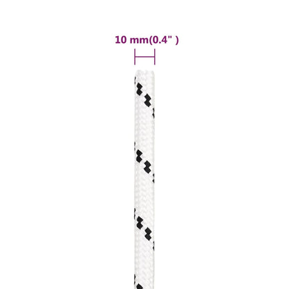 Corda Intrecciata per Barca Bianca 10 mm x 25 m Poliestere