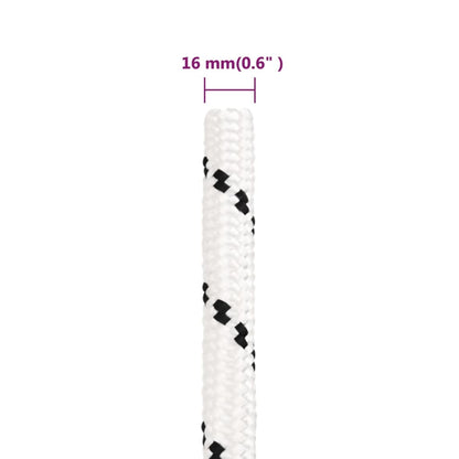 Corda Intrecciata per Barca Bianca 16 mm x 25 m Poliestere