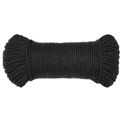 Corda da Lavoro Nera 6 mm 25 m in Polipropilene