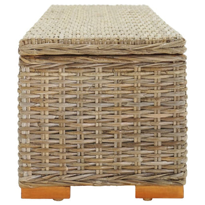 Portaoggetti 110 cm Rattan Kubu Naturale e Legno Massello Mogano