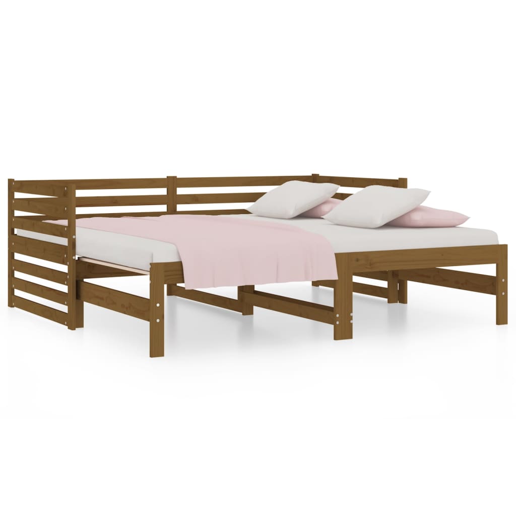 Dormeuse Estraibile Ambra 2x(90x190) cm Legno Massello di Pino