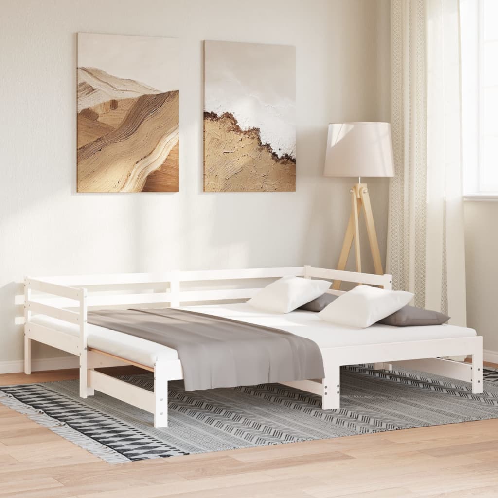 Lettino Estraibile Senza Materasso Bianco 80x200 cm
