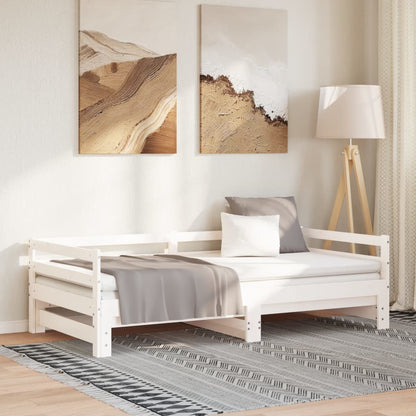 Lettino Estraibile Senza Materasso Bianco 80x200 cm