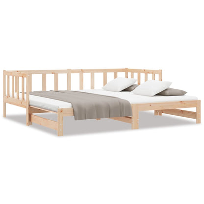 Dormeuse Estraibile 2x(80x200) cm in Legno Massello di Pino