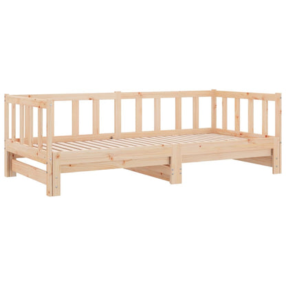 Dormeuse Estraibile 2x(80x200) cm in Legno Massello di Pino