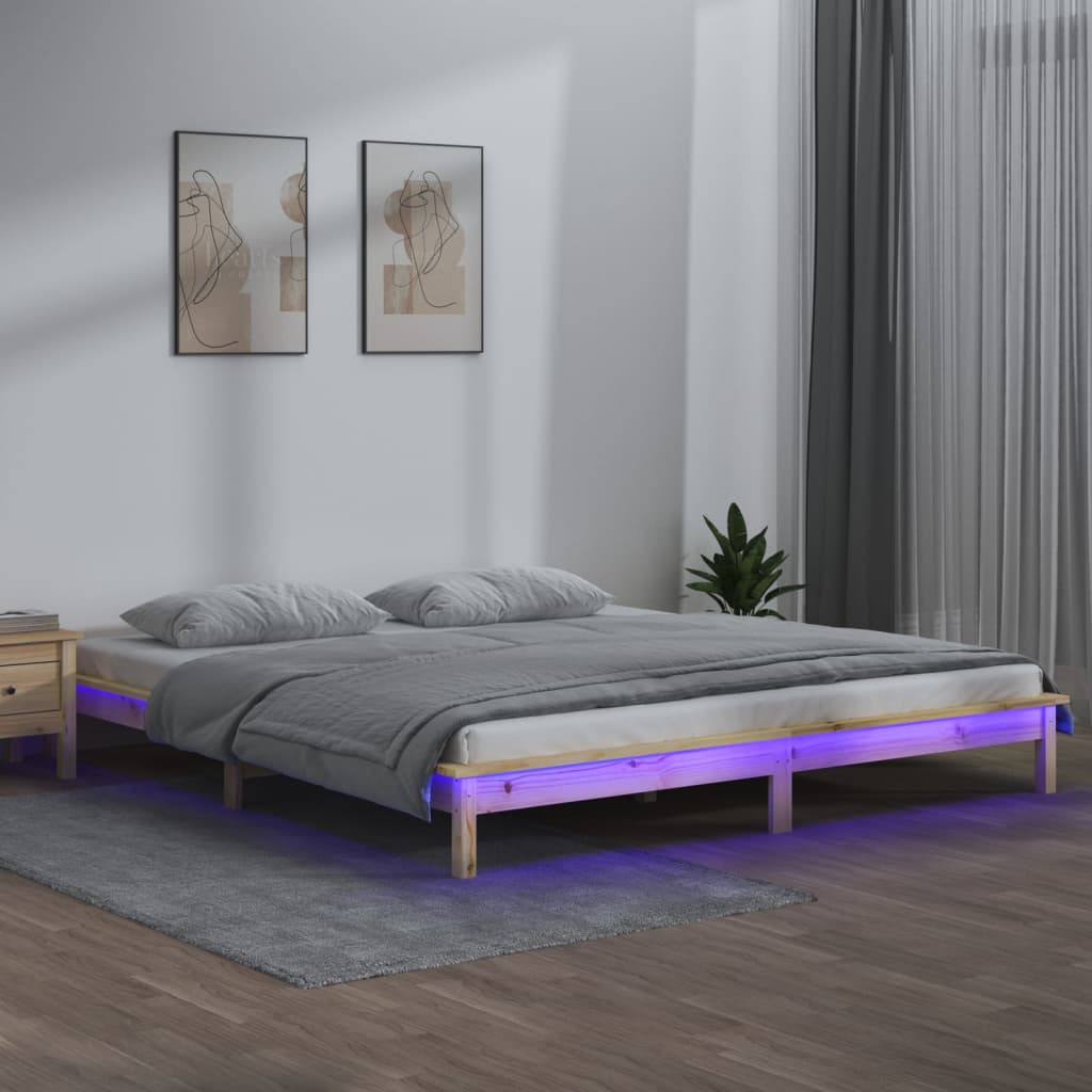 Giroletto con LED 140x200 cm in Legno Massello