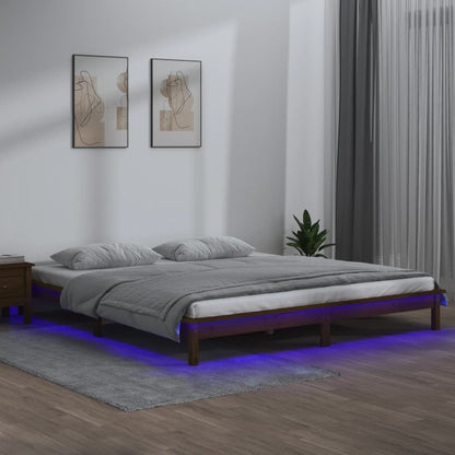 Giroletto con LED Ambra 135x190cm Double in Legno Massello