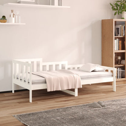 Dormeuse senza Materasso Bianca 90x200 cm Legno Massello Pino