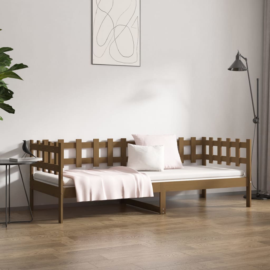 Dormeuse Marrone Ambra 80x200 cm in Legno Massello di Pino