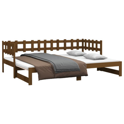 Dormeuse Estraibile Ambra 2x(90x190) cm Legno Massello di Pino