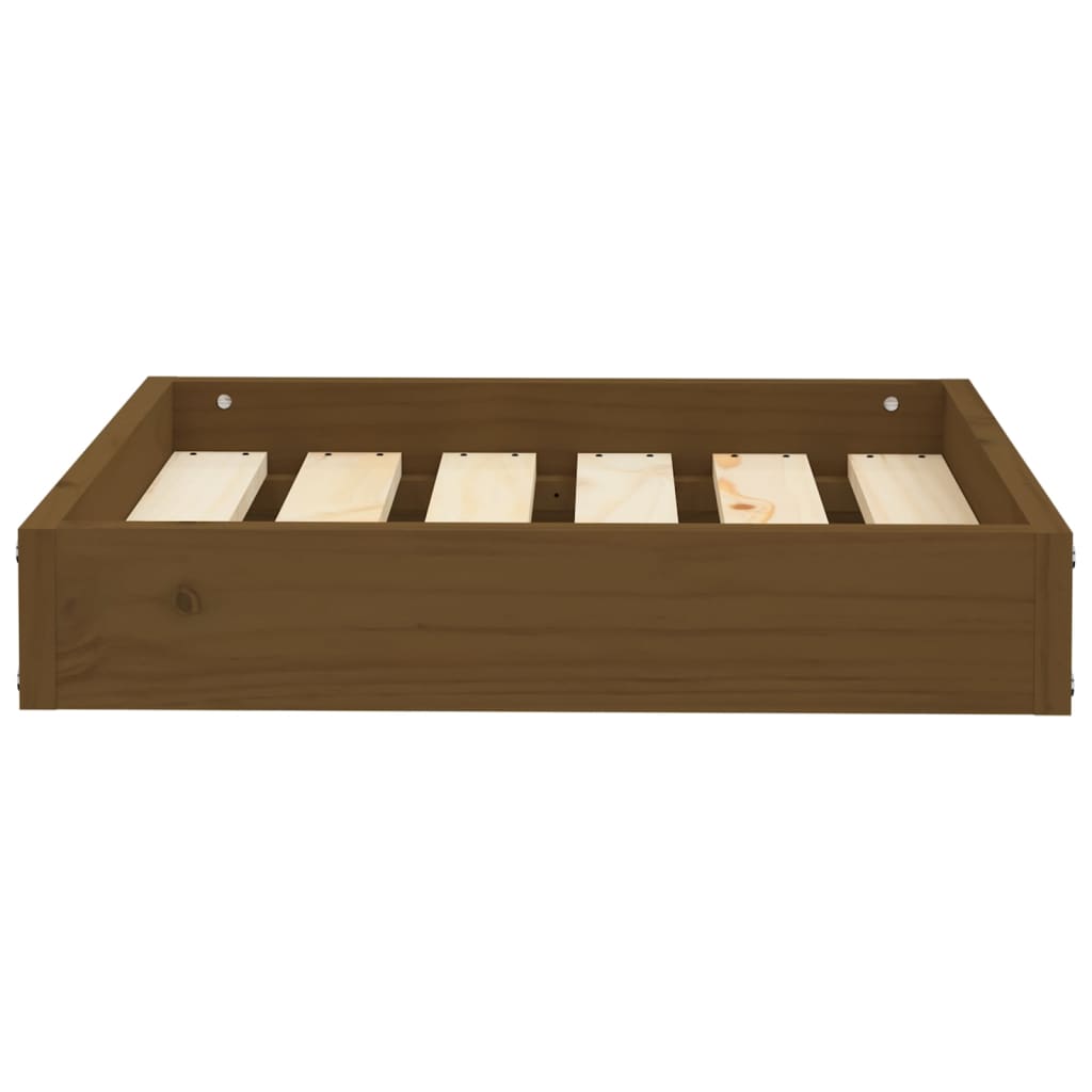 Cuccia per Cani Ambrata 51,5x44x9 cm in Legno Massello di Pino