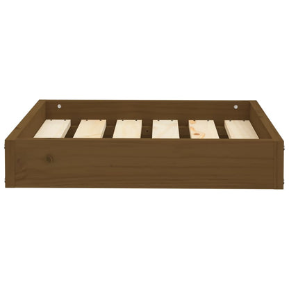Cuccia per Cani Ambrata 51,5x44x9 cm in Legno Massello di Pino