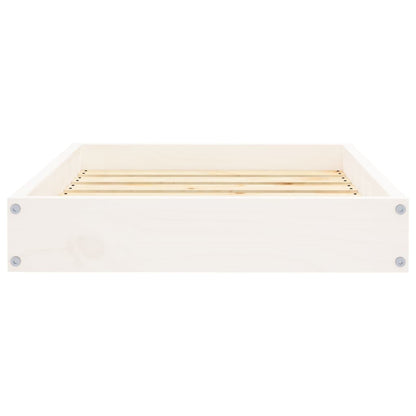 Cuccia per Cani Bianca 61,5x49x9 cm in Legno Massello di Pino