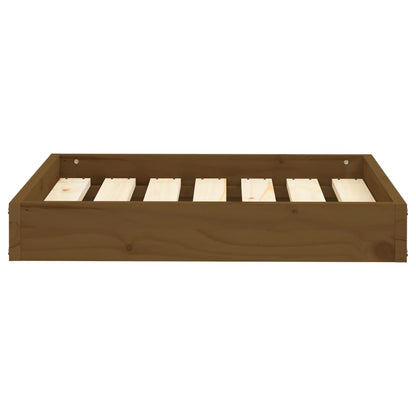 Cuccia per Cani Ambrata 61,5x49x9 cm in Legno Massello di Pino