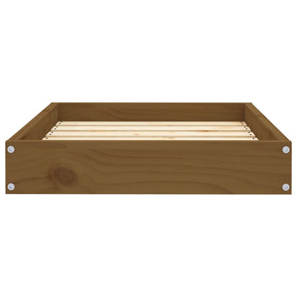 Cuccia per Cani Ambrata 61,5x49x9 cm in Legno Massello di Pino