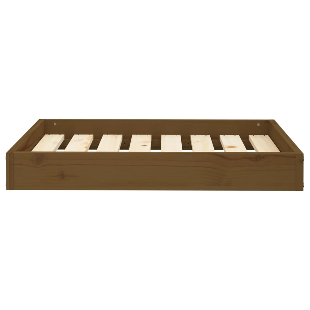 Cuccia per Cani Ambrata 71,5x54x9 cm in Legno Massello di Pino