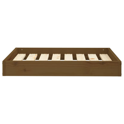 Cuccia per Cani Ambrata 71,5x54x9 cm in Legno Massello di Pino