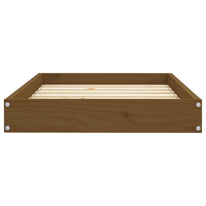Cuccia per Cani Ambrata 71,5x54x9 cm in Legno Massello di Pino