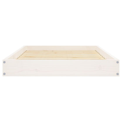 Cuccia per Cani Bianca 91,5x64x9 cm in Legno Massello di Pino
