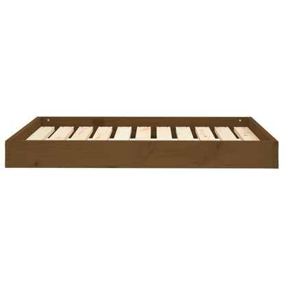 Cuccia per Cani Ambrata 91,5x64x9 cm in Legno Massello di Pino