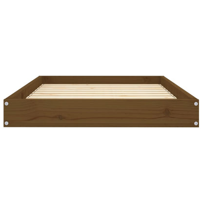 Cuccia per Cani Ambrata 91,5x64x9 cm in Legno Massello di Pino