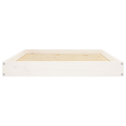Cuccia per Cani Bianca 101,5x74x9 cm in Legno Massello di Pino