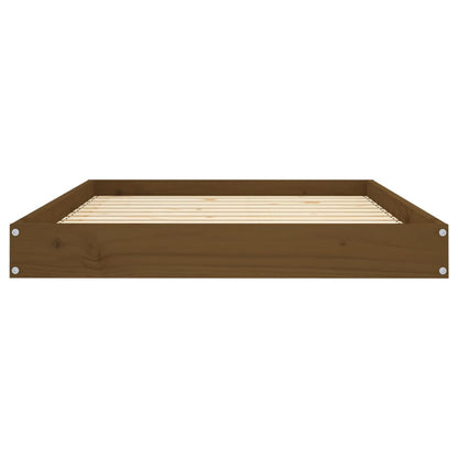 Cuccia per Cani Ambrata 101,5x74x9 cm in Legno Massello di Pino