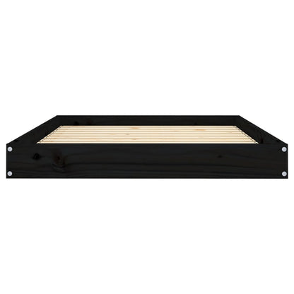 Cuccia per Cani Nera 101,5x74x9 cm in Legno Massello di Pino