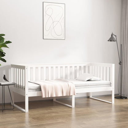 Dormeuse senza Materasso Bianca 90x200 cm Legno Massello Pino
