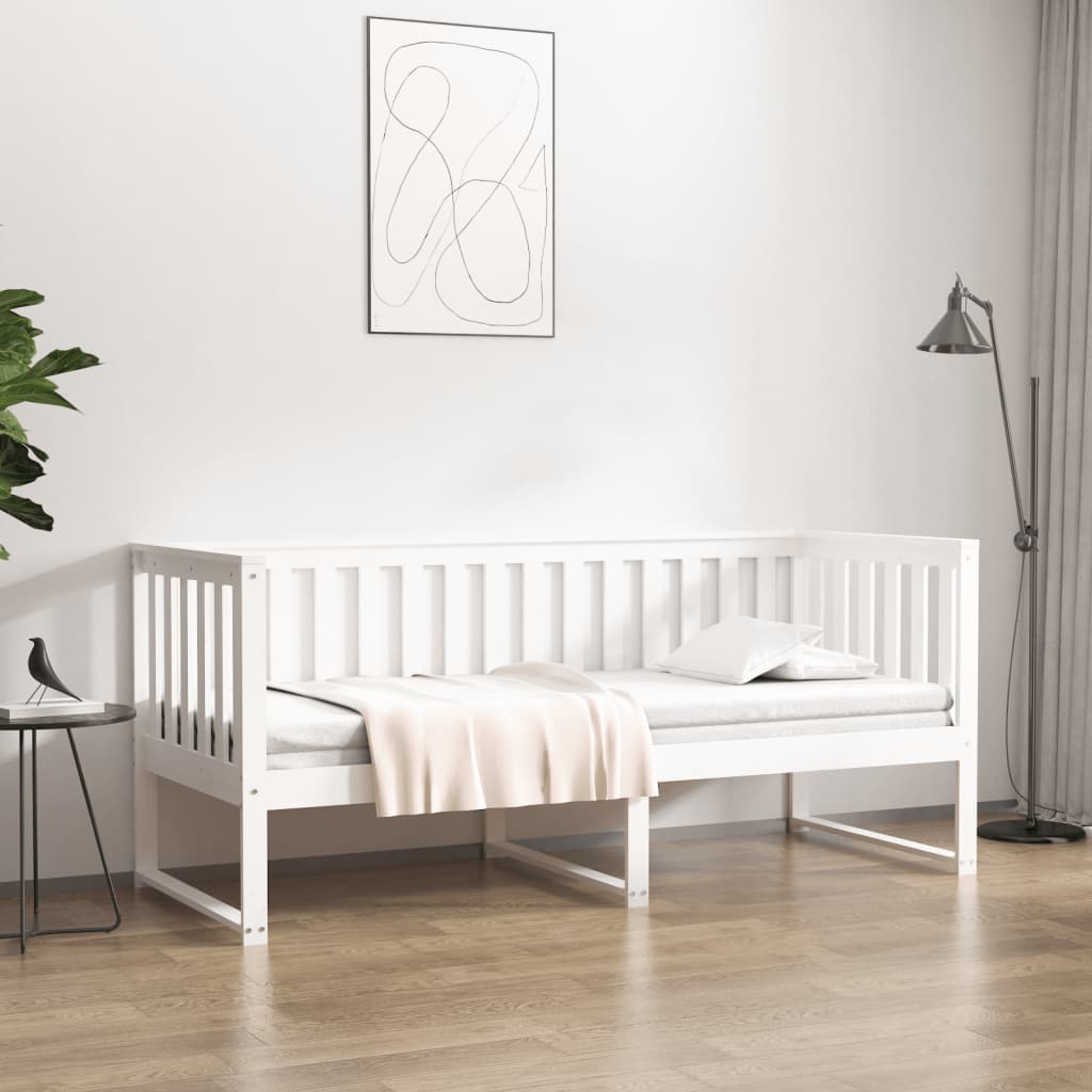 Dormeuse senza Materasso Bianco 75x190 cm in Legno di Pino