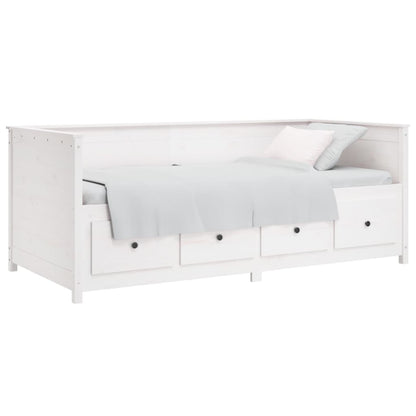 Dormeuse senza Materasso Bianco 100x200 cm Legno Massello Pino