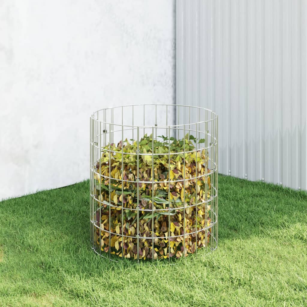 Compostiera da Giardino Ã˜50x50 cm in Acciaio Zincato