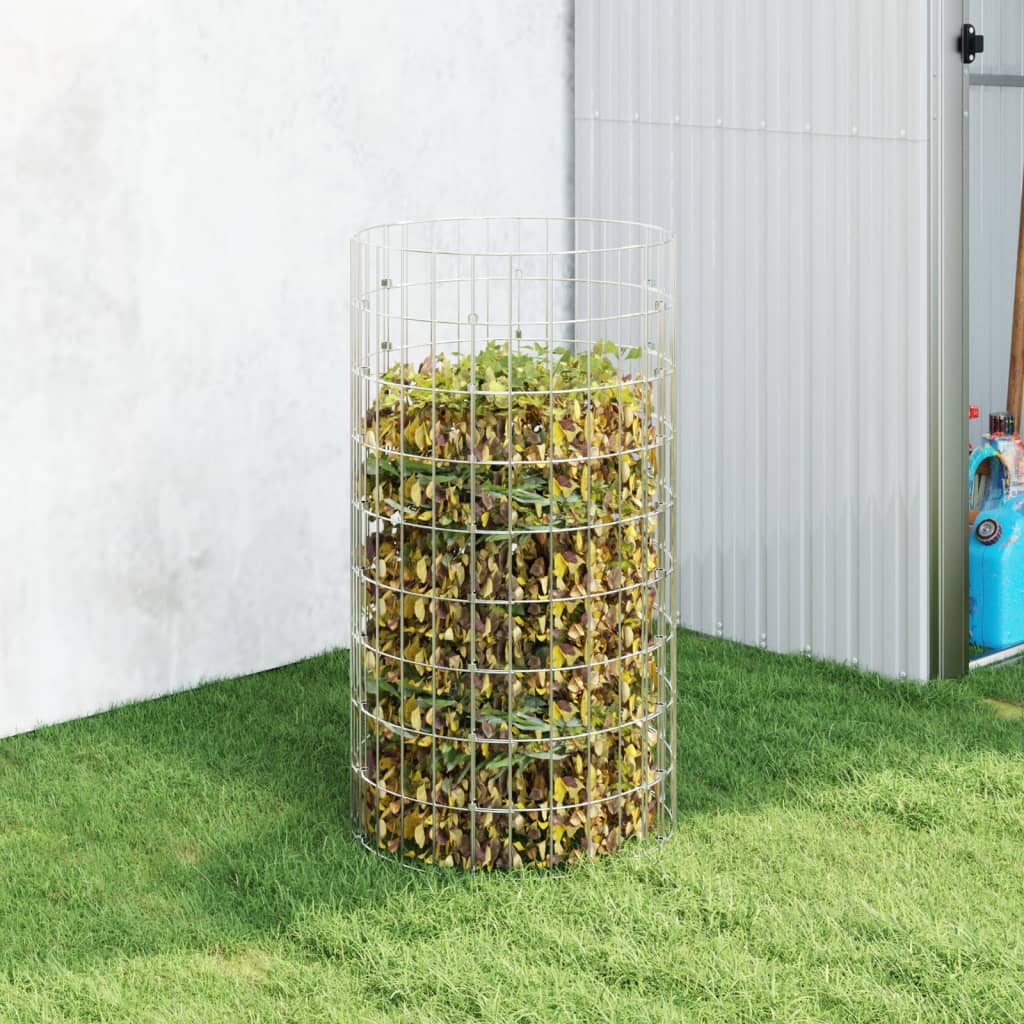 Compostiera da Giardino ÃƒÆ’Ã‹Å“50x100 cm in Acciaio Zincato