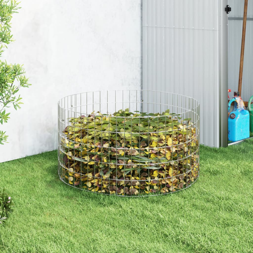 Compostiera da Giardino ÃƒËœ100x50 cm in Acciaio Zincato