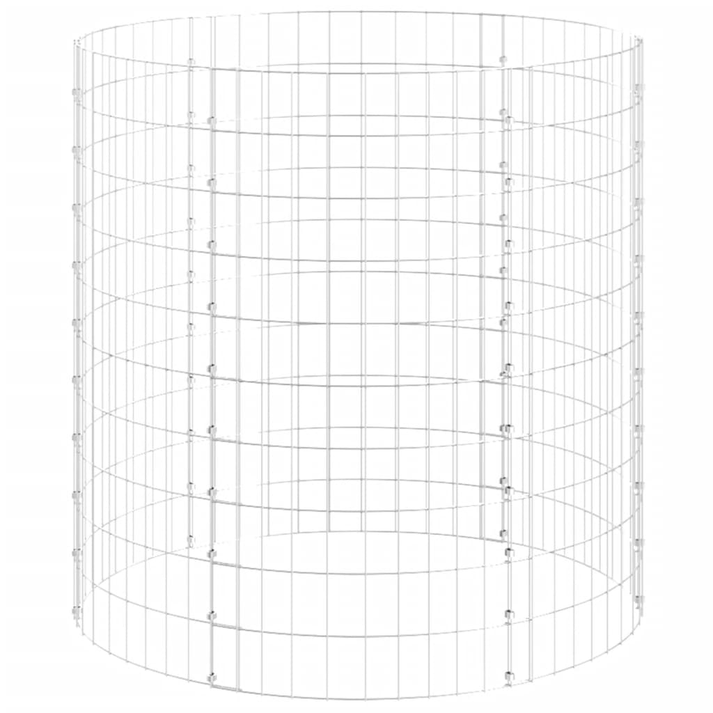 Compostiera da Giardino ÃƒÆ’Ã‹Å“100x100 cm in Acciaio Zincato