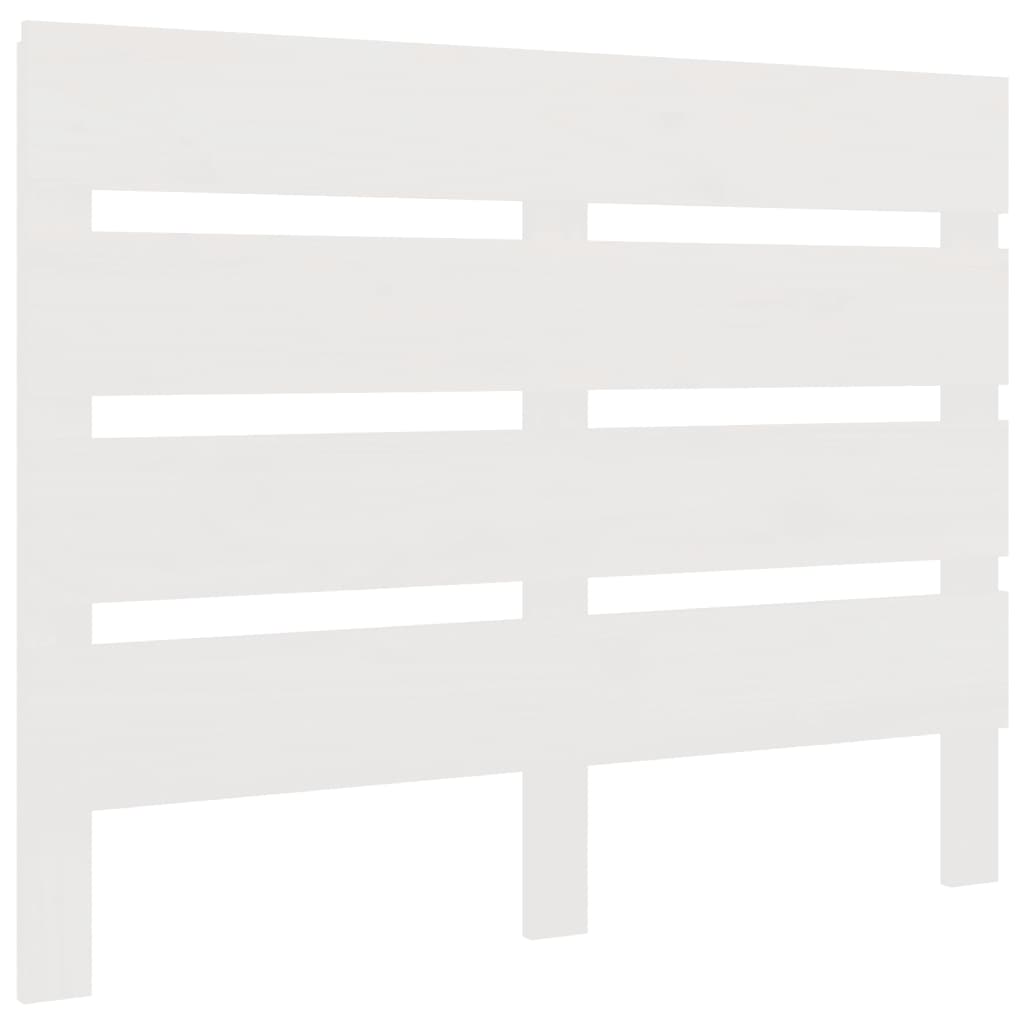 Testiera per Letto Bianca 90x3x80 cm in Legno Massello di Pino