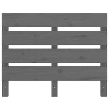Testiera per Letto Grigia 100x3x80 cm in Legno Massello di Pino