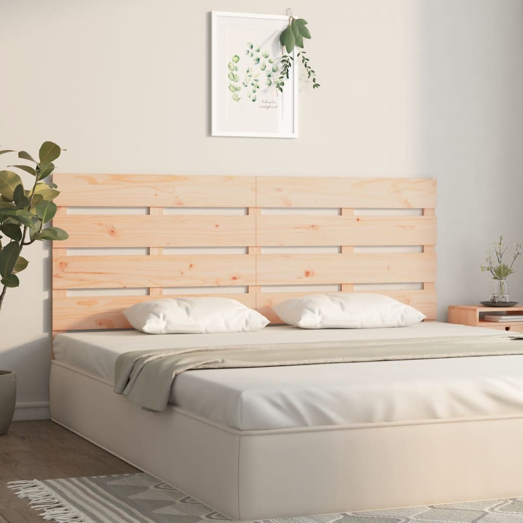 Testiera per Letto 120x3x80 cm in Legno Massello di Pino