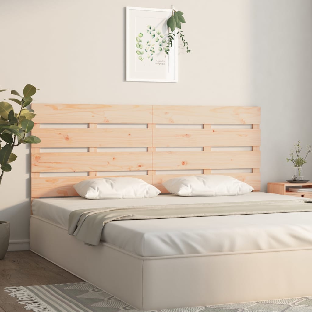 Testiera per Letto 200x3x80 cm in Legno Massello di Pino