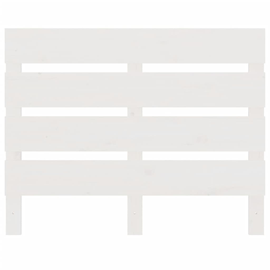 Testiera per Letto Bianca 75x3x80 cm in Legno Massello di Pino