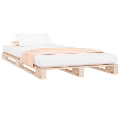 Letto a Pallet 90x200 cm in Legno Massello di Pino
