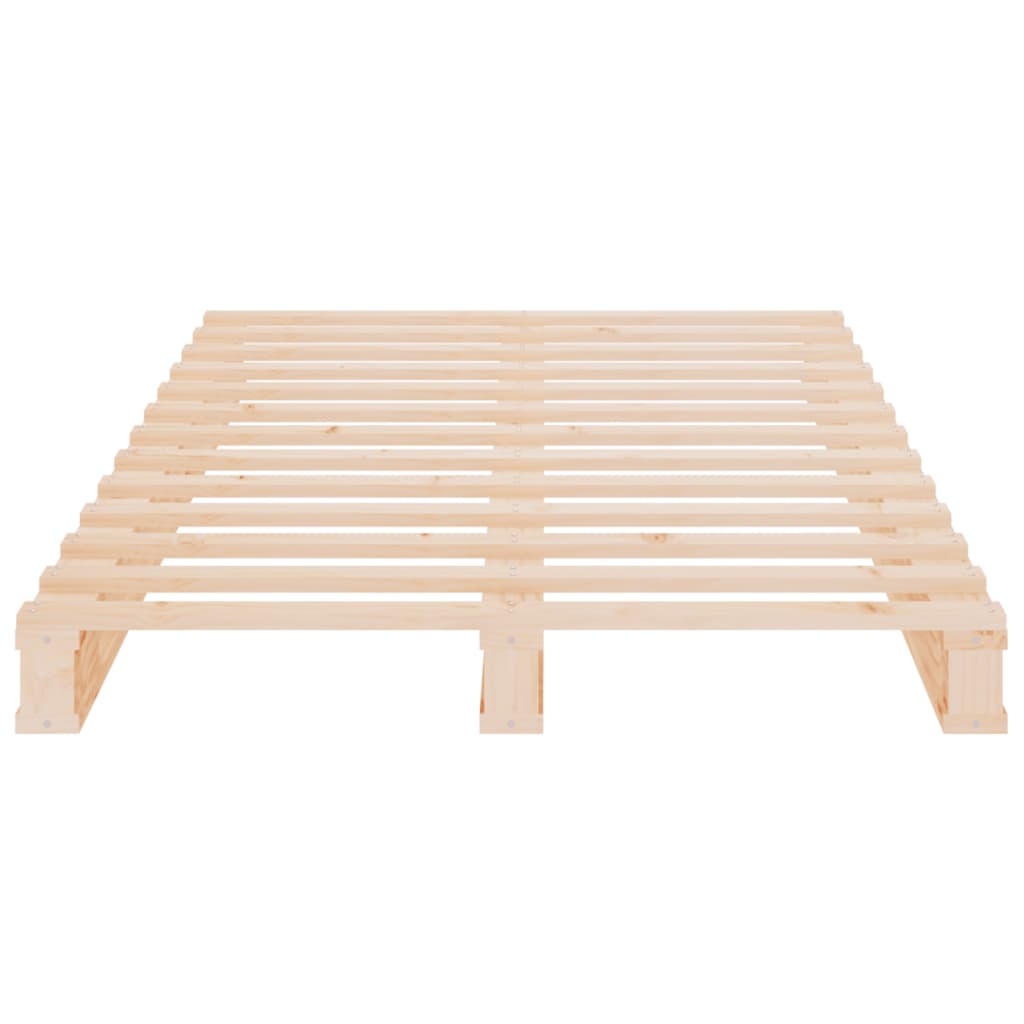 Letto a Pallet 90x200 cm in Legno Massello di Pino
