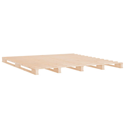 Letto a Pallet 150x200 cm Legno Massello di Pino 5FT King Size