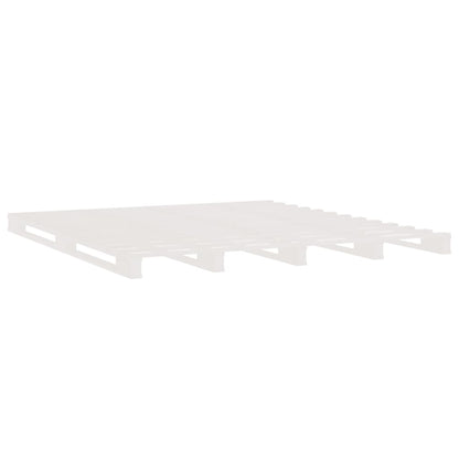 Letto a Pallet Bianco 150x200 cm Massello di Pino 5FT King Size