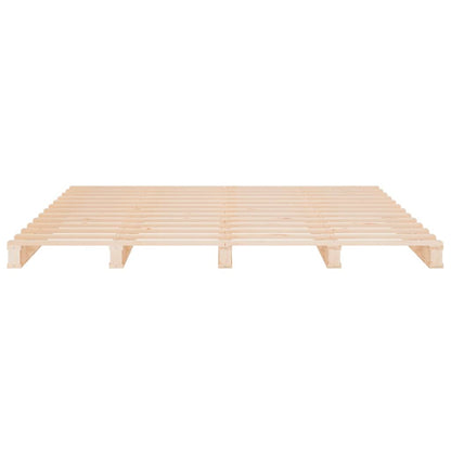 Letto a Pallet 200x200 cm in Legno Massello di Pino