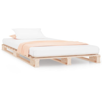 Letto a Pallet 75x190 cm Small Single in Legno Massello di Pino