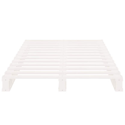 Letto a Pallet Bianco 90x190 cm Single Legno Massello di Pino