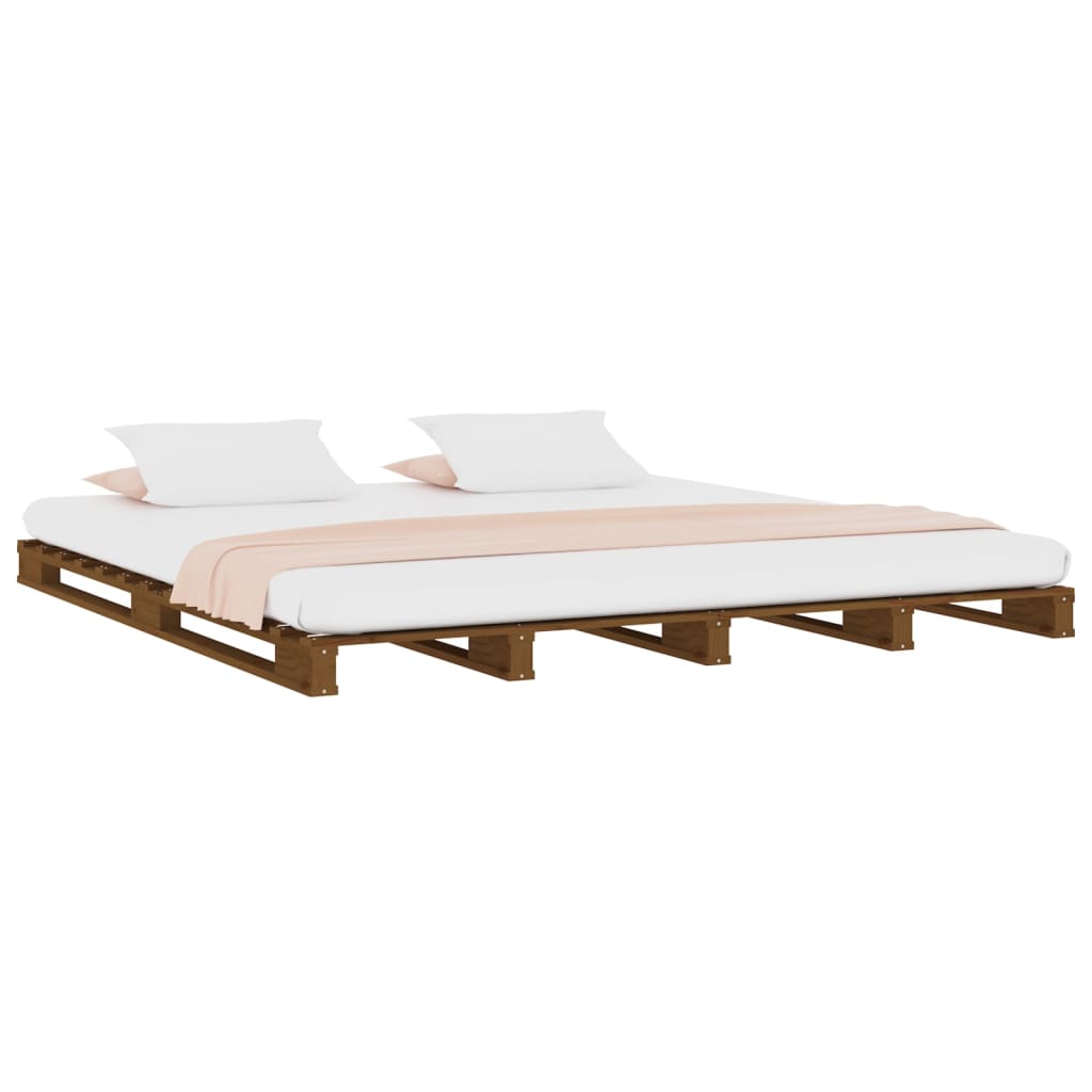 Letto Pallet senza Materasso Ambra Small Double Legno Massello